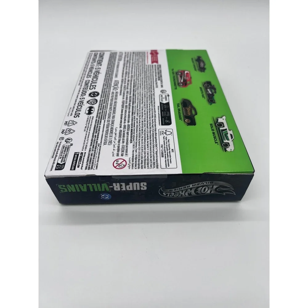 Hot Wheels DC Silver Series Batman Super-Villains 5-Pack Cars Set B3 NEW